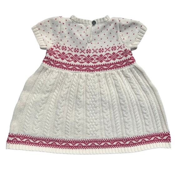 Jingles & Joy Red and White Knit Dress Infant 6 - 9 Months Christmas Holiday - Picture 4 of 8